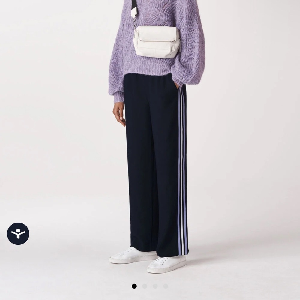whistles crepe lilac track pant